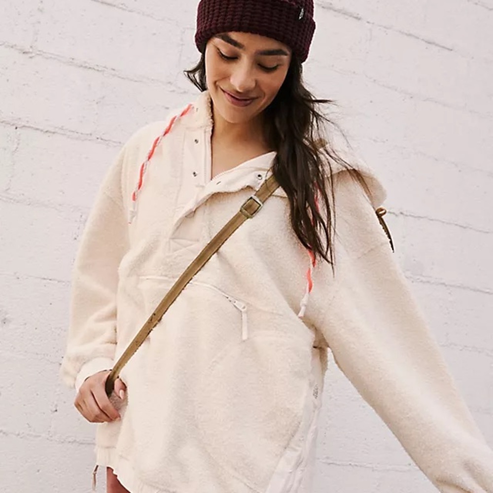 NWT Free People Fuzzy Was She Hoodie Pullover Small